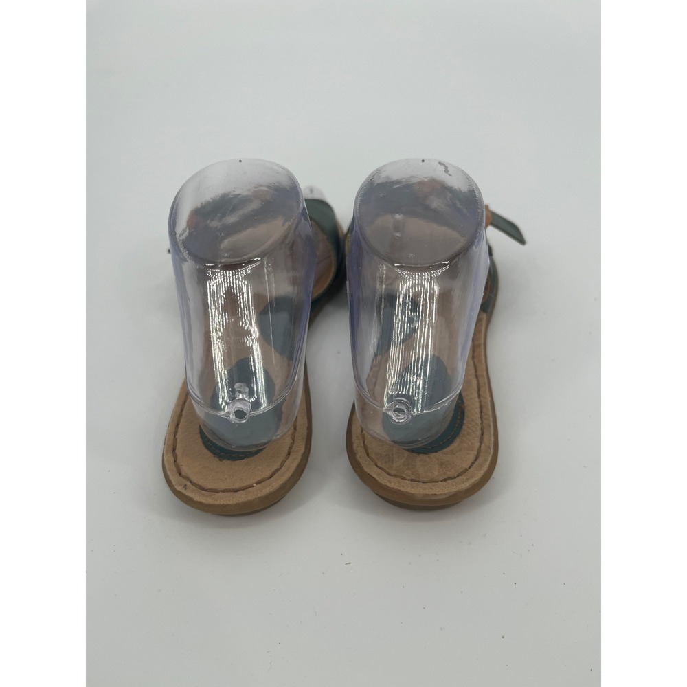 B.O.C. Born Concept Slide Sandal Women 7 Green Leather Buckle Slide Flat Comfort - Picture 4 of 10